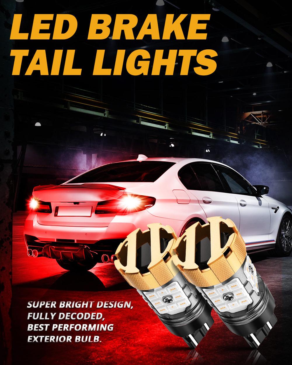 🆕T20 7443 7440 LED Brake/Tail Light Bulbs 50W 4000LM CAN-Bus Error Free Red B21-PRO Series | 2 Bulbs