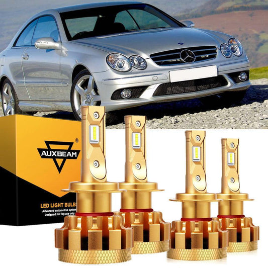 Para Mercedes-Benz CLK500 2003-2006 con faros halógenos serie F-16 Plus bombillas LED Canbus integradas paquete de haz alto y bajo