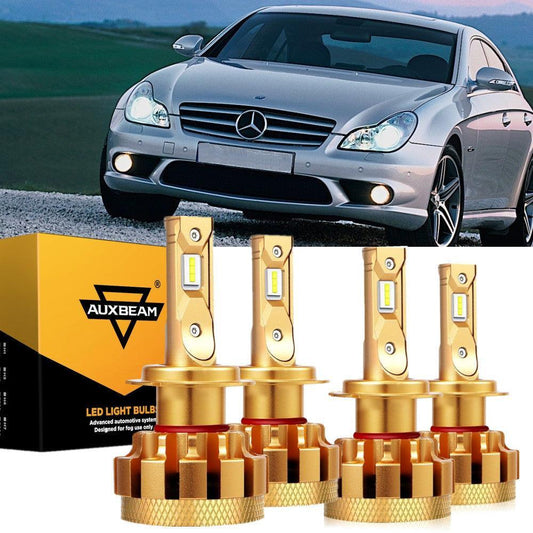 Para Mercedes-Benz CLS63 AMG 2007-2011 con faros halógenos serie F-16 Plus bombillas LED Canbus integradas paquete de haz alto y bajo