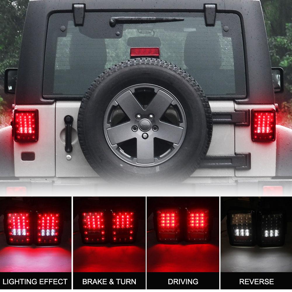 LED Smoke Tail Light Et Feux De Signalisation Avant Pour 2007-2017 Jeep Wrangler JK