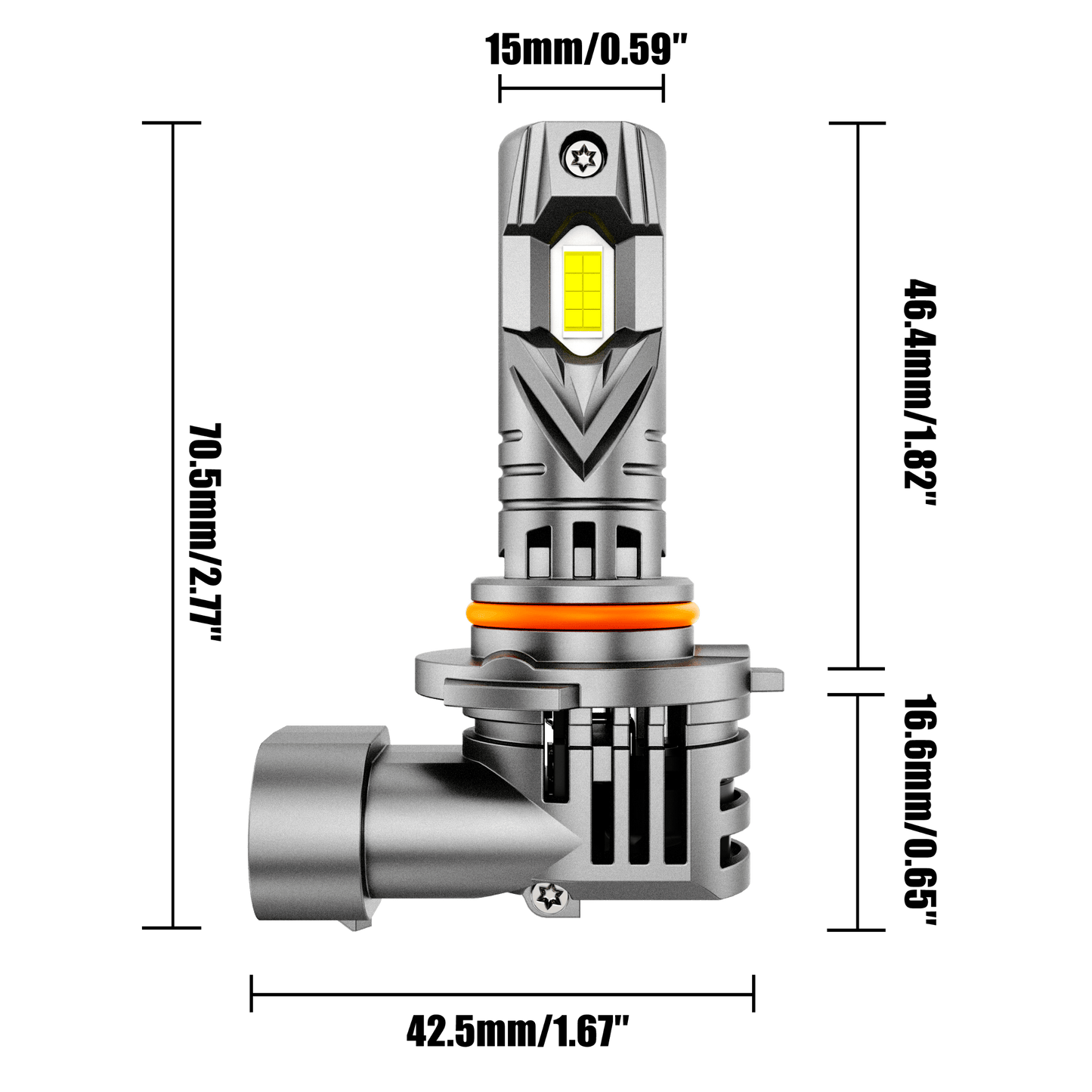 🆕9005/HB3 LED Headlight Bulbs Q25S Series 1:1 Mini Size 90W 22000LM 6500K Cool White | 2 Bulbs