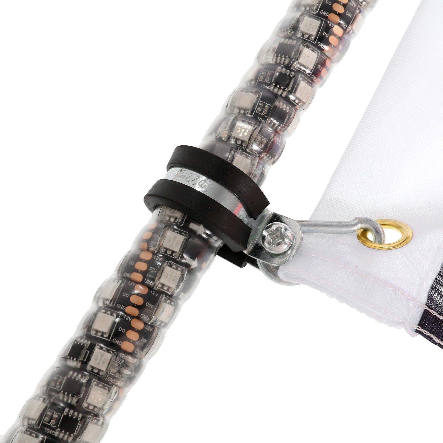 3FT/4FT RGB LED Whip Light with Bluetooth Controlled + Whip Light Mounting Brackets for UTV, ATV, Off-road Vehicle