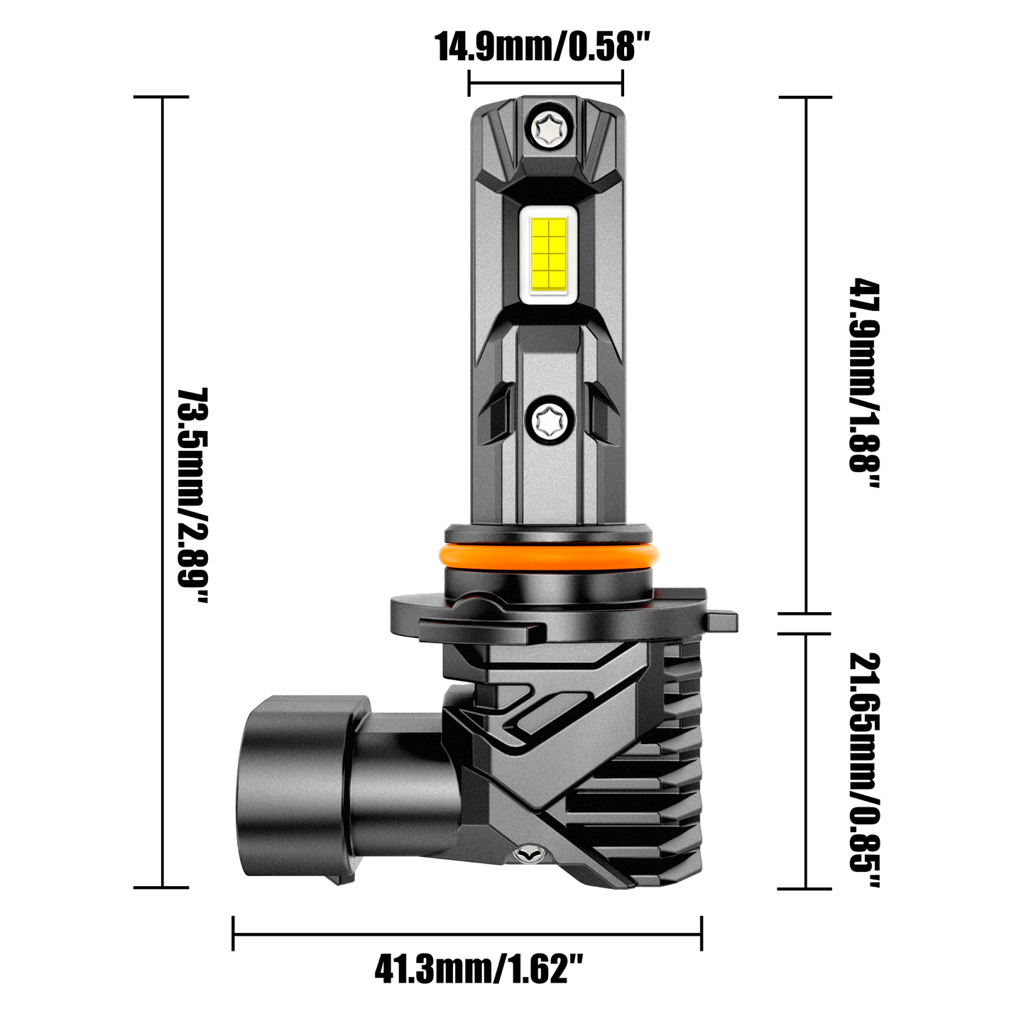 🆕9005/HB3 LED Headlight Bulbs/Fog Lights Q15 Series Fanless&amp;Wireless 60W 18000LM 6500K Cool White | 2 bulbs