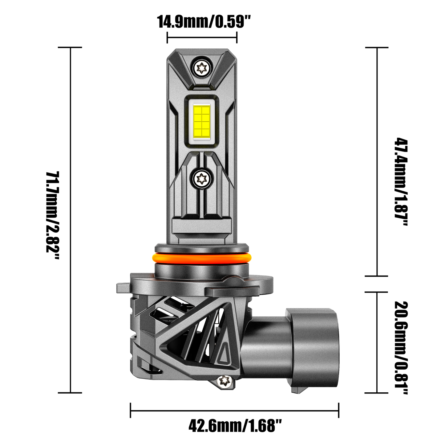 🆕9005+H11 LED Headlight Bulbs 90W 22000LM Q26S Series 1:1 Same OEM Size 6500K Cool White | 4 Bulbs