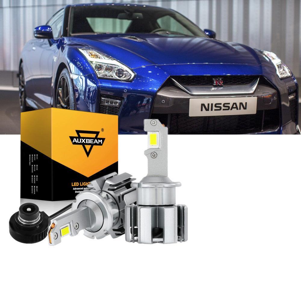 Para Nissan GT-R D2S H9/H11 F-16 Plus Series 2009-2014, bombillas LED de grado automotriz de 29000LM, paquete de haz alto y bajo