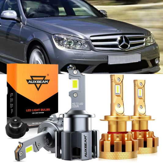 Para Mercedes-Benz C350 2006-2007 con faros HID, paquete de bombillas LED de haz alto y bajo