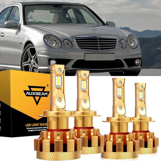 Para Mercedes-Benz E63 AMG 2007-2013 con faros halógenos serie F-16 Plus bombillas LED Canbus integradas paquete de haz alto y bajo