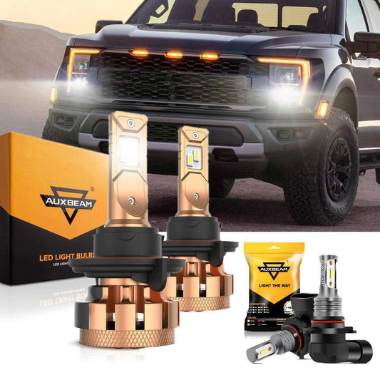 Para FORD F150 F250 F350 F-16 Plus Series H13 Canbus incorporado grado automotriz 14000LM bombillas LED paquete de haz alto y bajo