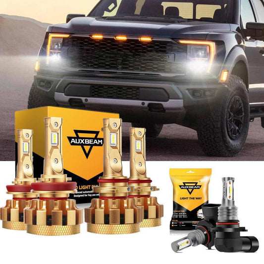 Para 2015-2020 FORD F150 F-16 Plus Series 9005 + H11 Canbus incorporado grado automotriz 28000LM bombillas LED paquete de haz alto y bajo