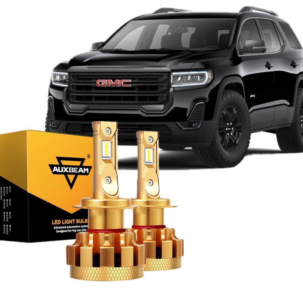 Para 2007-2012 GMC Acadia F-16 Plus Series Canbus incorporado Grado automotriz 14000LM Bombillas LED Paquete de haz alto y bajo