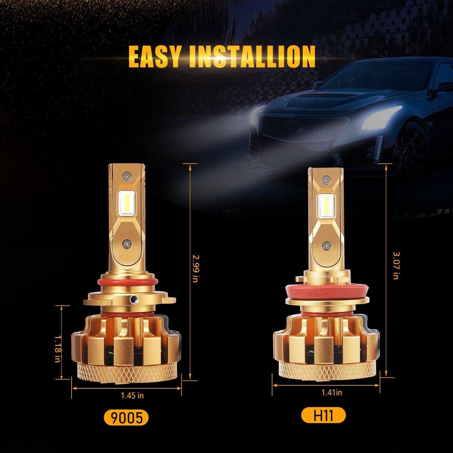 (4pcs/set) 9005+H11 F-16 Plus Series Automotive Grade 14000LM