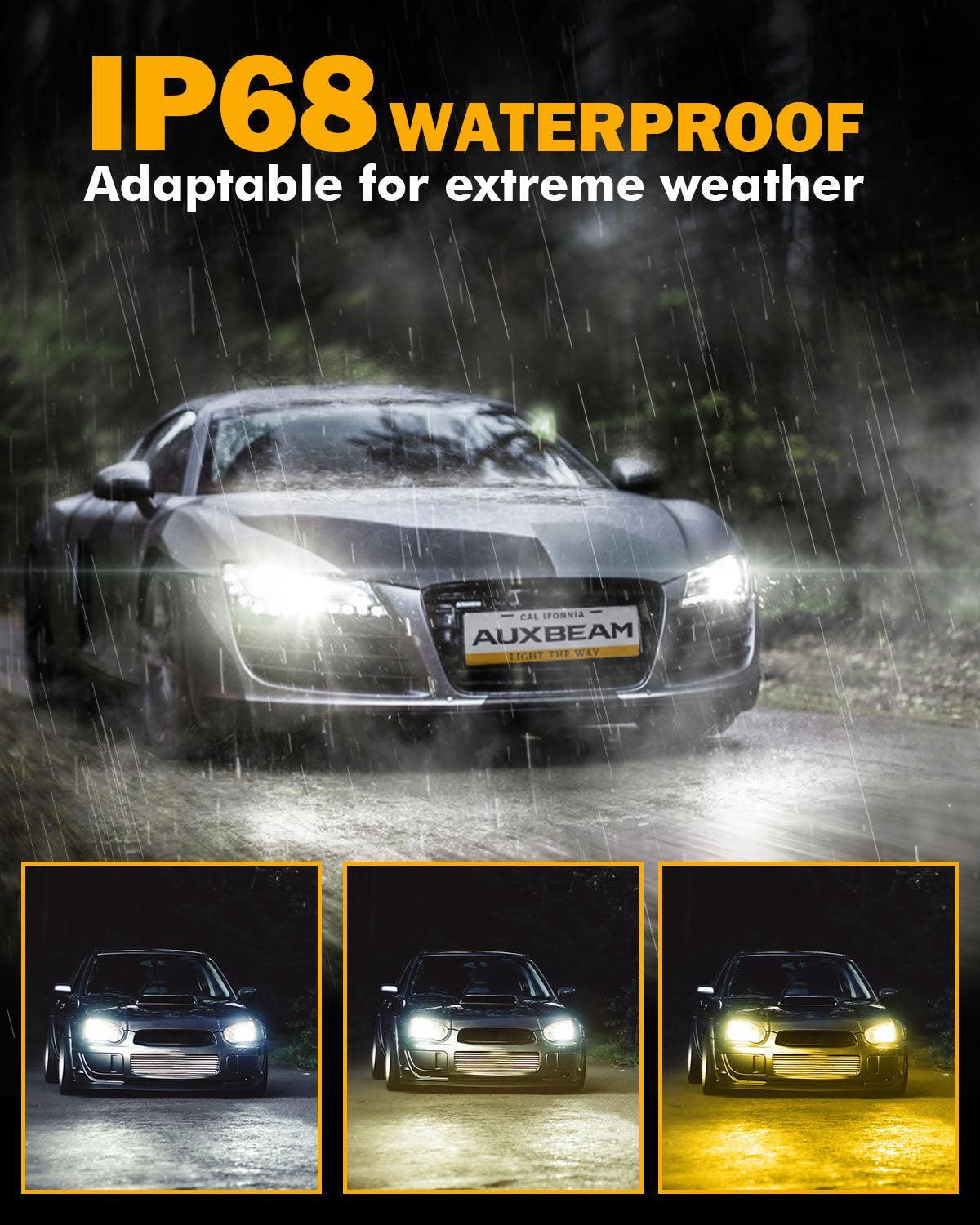 9007/HB5 Bombillas de faros LED 40W 8000LM Serie X60 Sin ventilador 3 colores Switchback | 2 bombillas