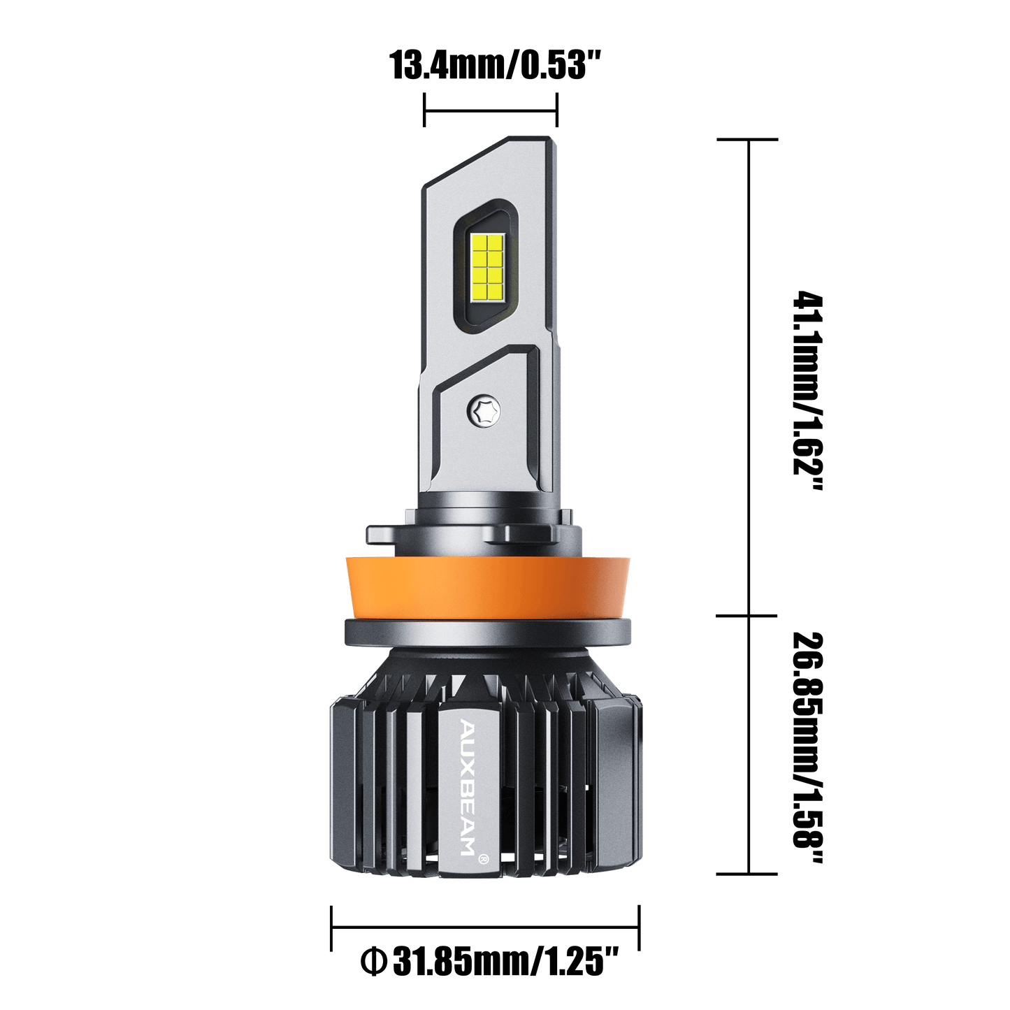 Bombillas LED para faros delanteros H11/H9/H8 90W 20000LM Serie F15 20% tamaño más pequeño 6500K blanco frío | 2 bombillas