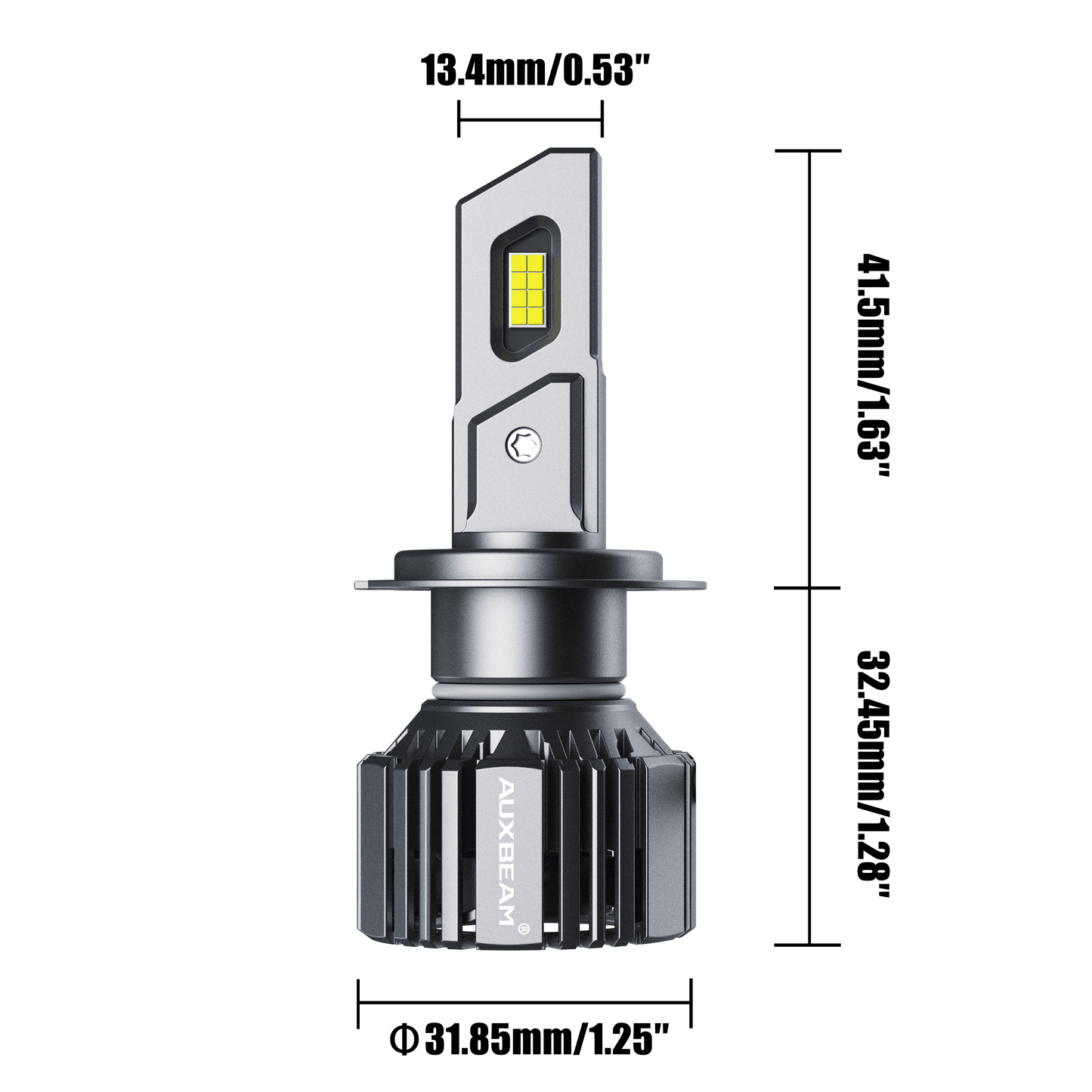Bombillas para faros delanteros LED H7 90W 20000LM Serie F15 20% tamaño más pequeño 6500K Blanco frío | 2 bombillas