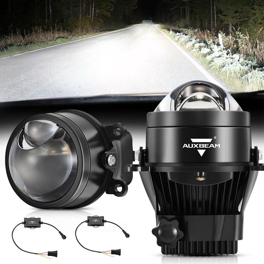 3 Inch 90W Bi-LED Projector Lens Fog Light 6000K Hyperboloid Lens Fog Light With Matrix Auxiliary Beam For Toyota/Honda | 2 PCS/Set