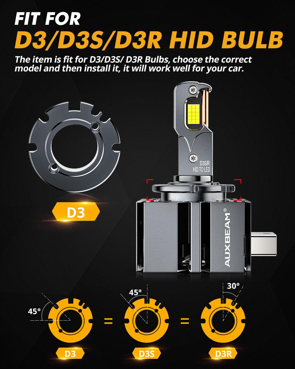 🆕D3 D3S D3R LED Headlight Bulbs 70W 22000LM D-PRO Series HID Replacement 6500K Cool White | 2 Bulbs