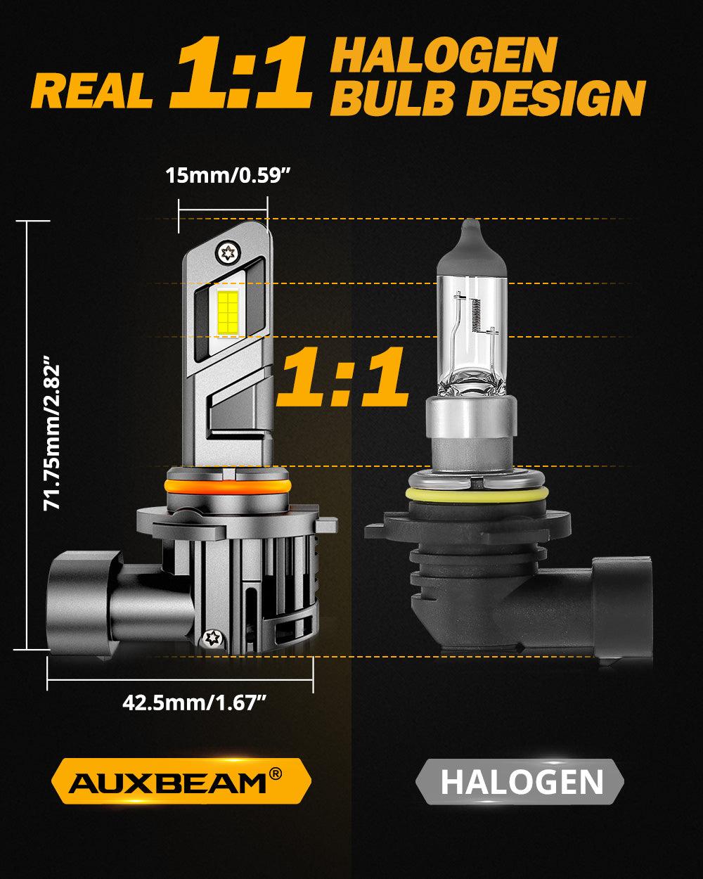 🆕9005+H11 LED Headlight Bulbs Q25 Series Real 1:1 Size 70W 20000LM 6500K Cool White | 4 bulbs