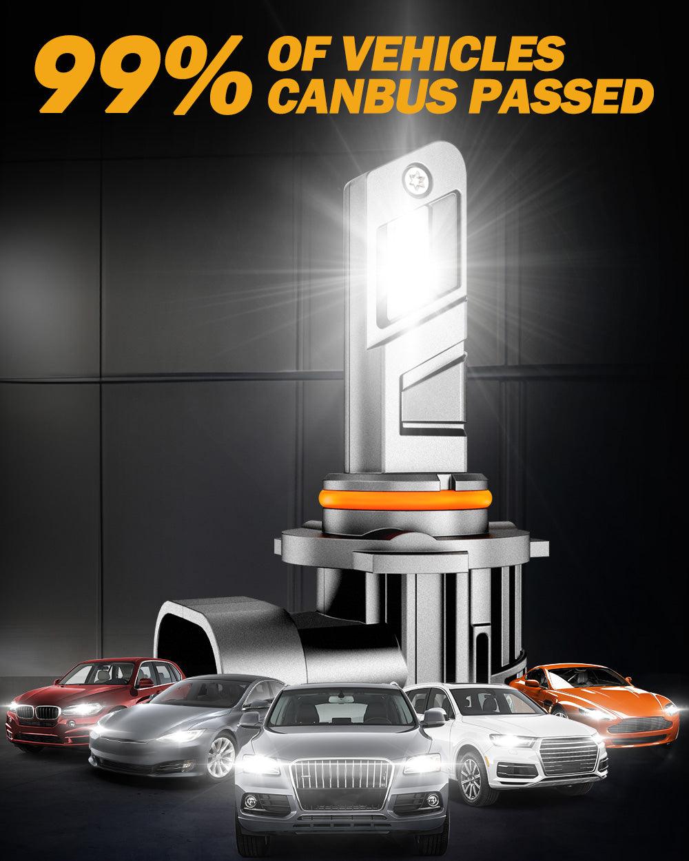 🆕9005+H11 LED Headlight Bulbs Q25 Series Real 1:1 Size 70W 20000LM 6500K Cool White | 4 bulbs