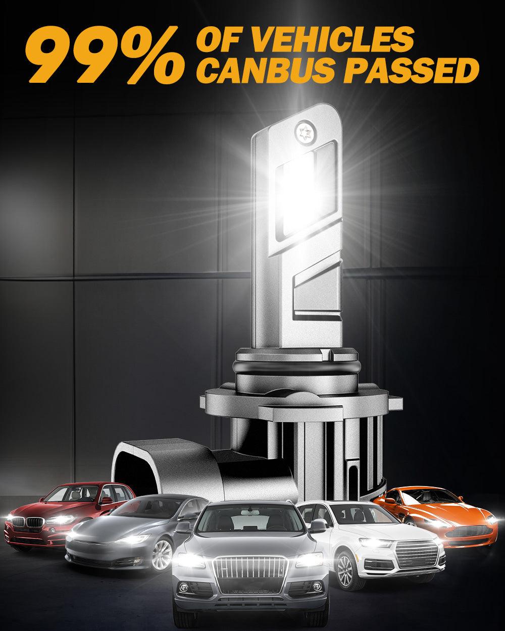 🆕9005+9006/HB4 LED Headlight Bulbs Q25 Series Real 1:1 Size 70W 20000LM 6500K Cool White | 4 bulbs