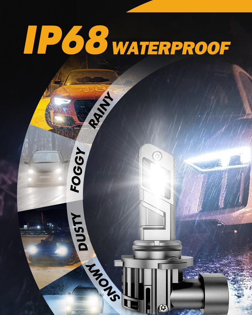 🆕9005+9006/HB4 LED Headlight Bulbs Q25 Series Real 1:1 Size 70W 20000LM 6500K Cool White | 4 bulbs