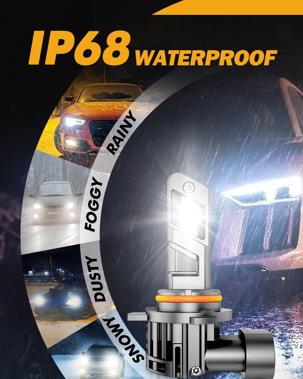🆕9012/HIR2 LED Headlight Bulbs Q25 Series Real 1:1 Size 70W 20000LM 6500K Cool White | 2 bulbs