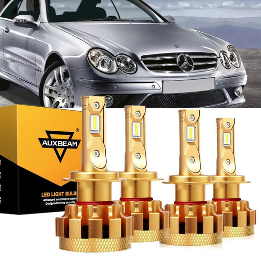 Para Mercedes-Benz CLK550 2007-2009 con faros halógenos serie F-16 Plus bombillas LED Canbus integradas paquete de haz alto y bajo