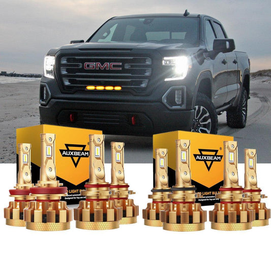 Para GMC Sierra 1500 F-16 Plus Series Canbus incorporado Grado automotriz 14000LM Bombillas LED Paquete de haz alto y bajo