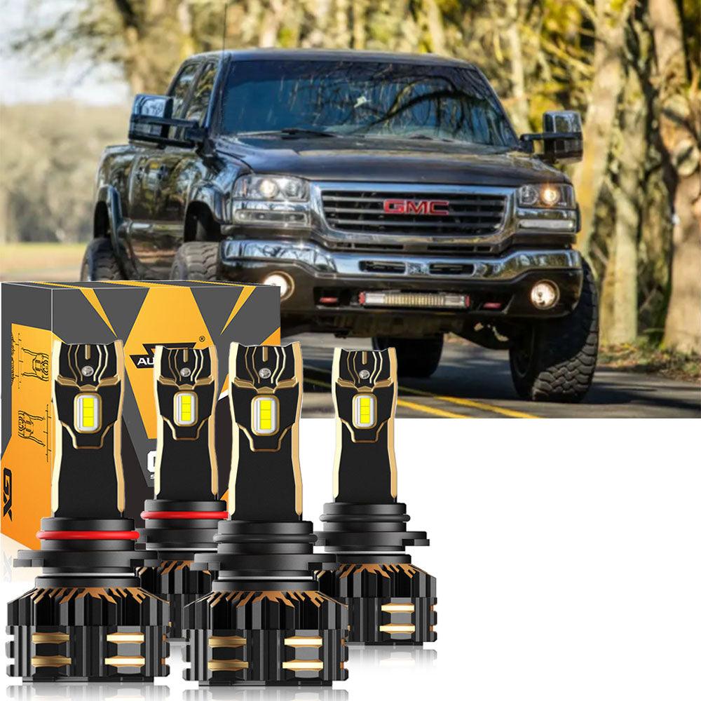 For 2000-2002 GMC Sierra 2500 9005 9006 LED Headlight Bulbs Bundle