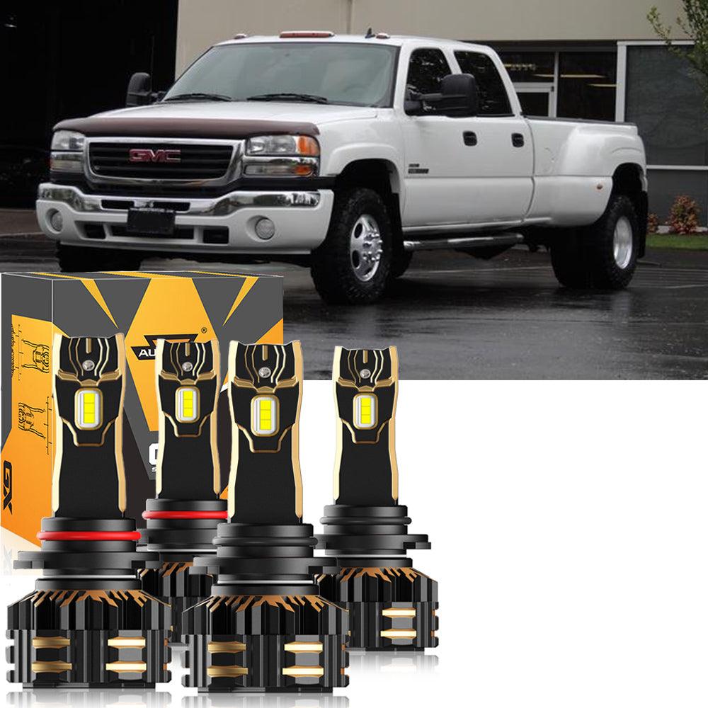 For 2007 GMC Sierra 3500 Classic 9005 9006 LED Headlight Bulbs Bundle