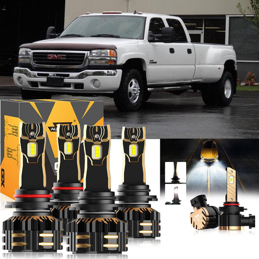 For 2007 GMC Sierra 3500 Classic 9005 9006 LED Headlight Bulbs Bundle