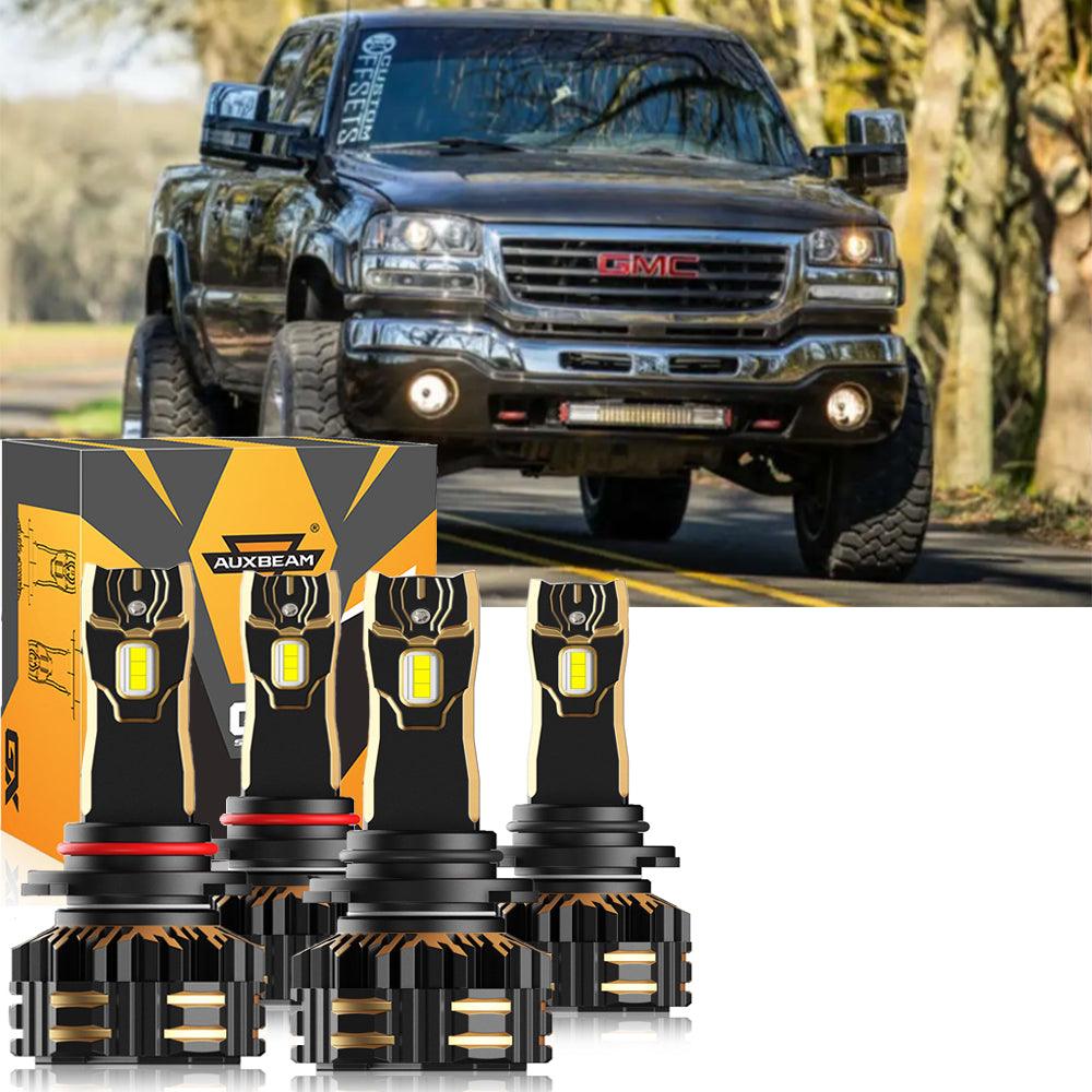 For 2003-2004 GMC Sierra 2500 9005 9006 LED Headlight Bulbs Bundle