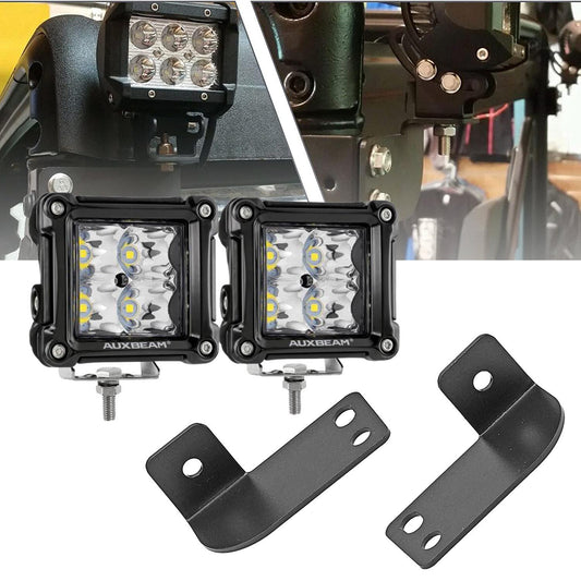 3 Inch LED Pods Light Spot/Flood Beam & Rear Roof Reversing Light LED Pod Light Brackets for 2013-2021 Polaris Ranger 570/800/900/900xp/1000/1000xp
