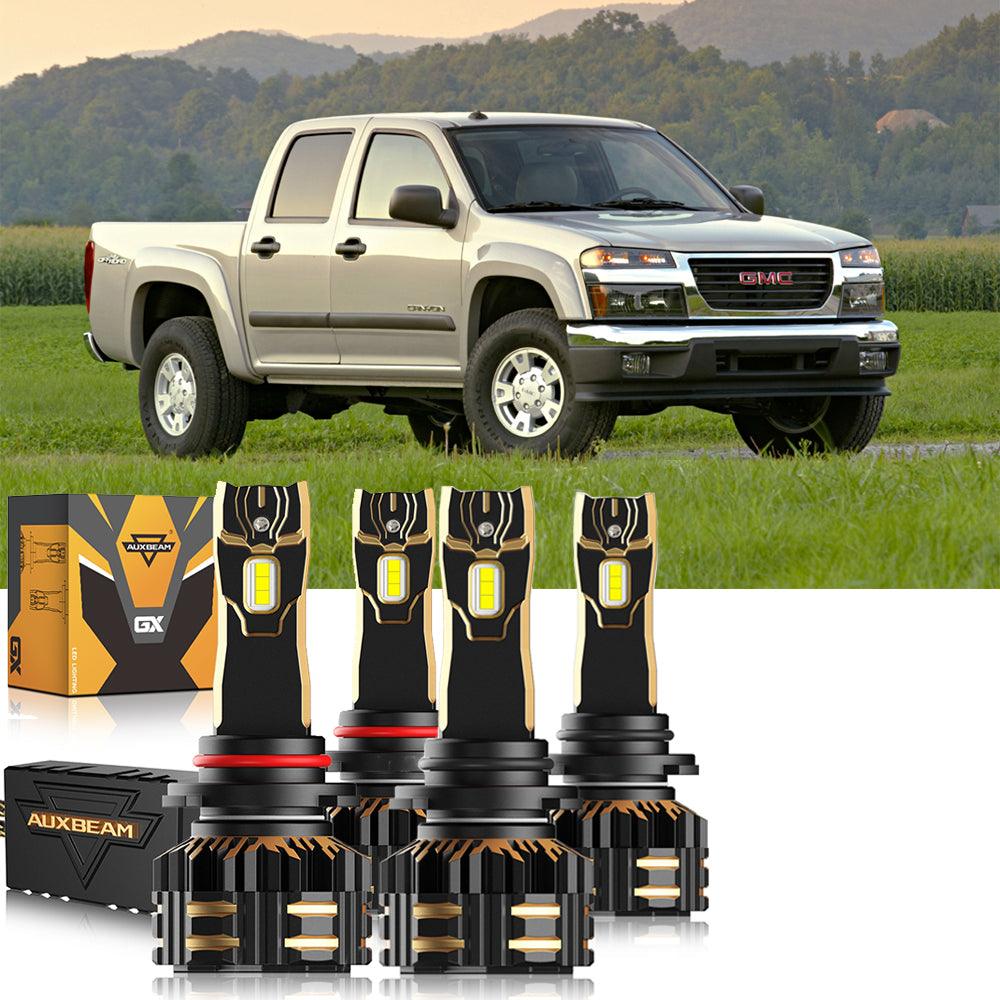 For 2004-2012 GMC Canyon 9005 9006 LED Headlight Bulbs Bundle