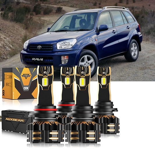 Para Toyota RAV4 2000 9005 9006 Paquete de bombillas LED para faros delanteros