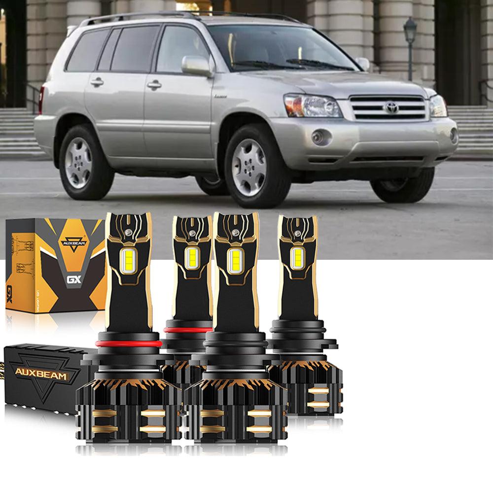 Paquete de bombillas LED para faros delanteros Toyota Highlander 9005 9006 2004-2007