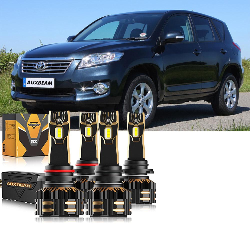Para Toyota RAV4 2006-2012 9005 9006 Paquete de bombillas LED para faros delanteros