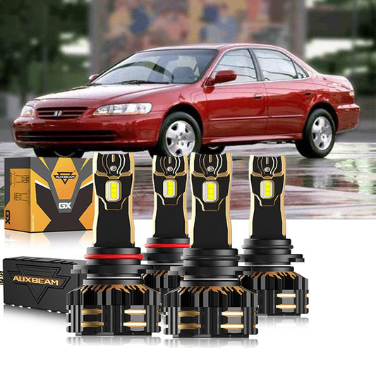 For 2000-2002 Honda Accord 9005 9006 LED Headlight Bulbs Bundle