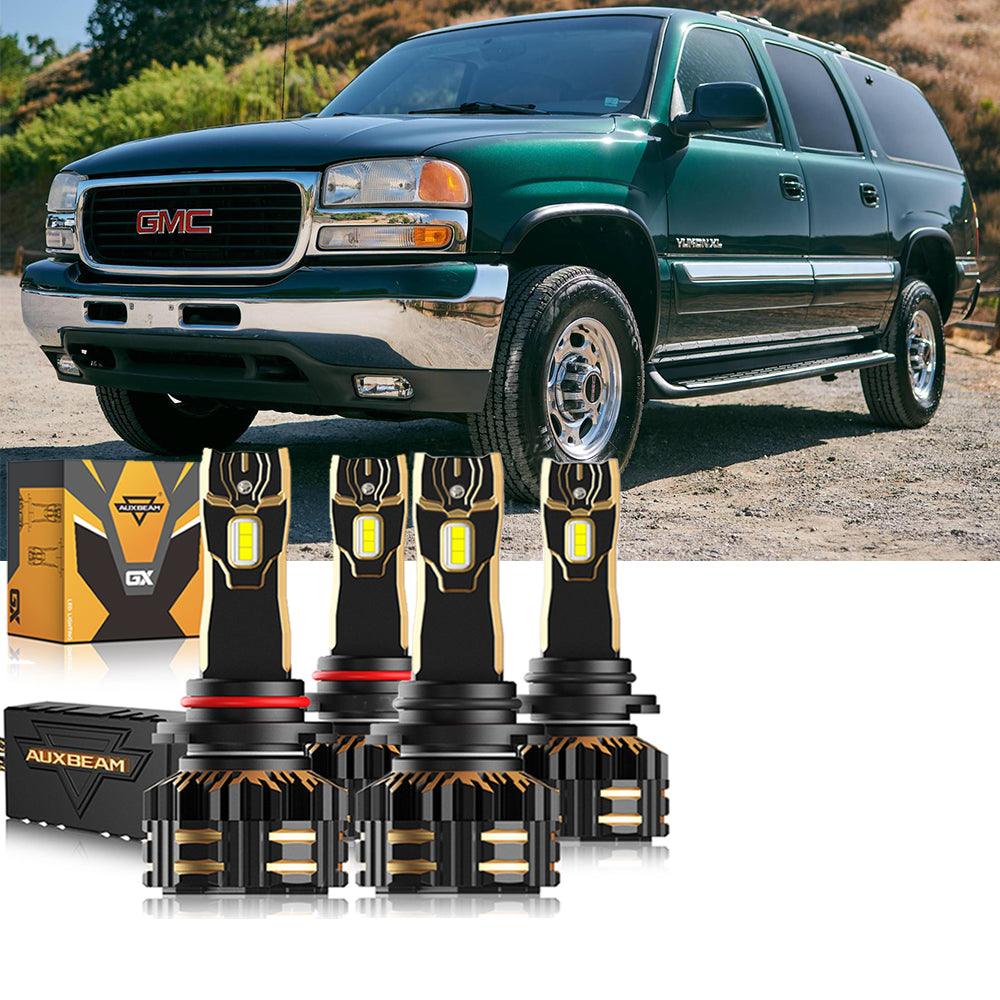 For 2000-2006 GMC Yukon XL 2500 9005 9006 LED Headlight Bulbs Bundle