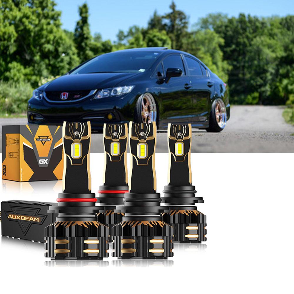 For 2014-2015 Honda Civic 9005 H11 9006 LED Headlight Bulbs Bundle