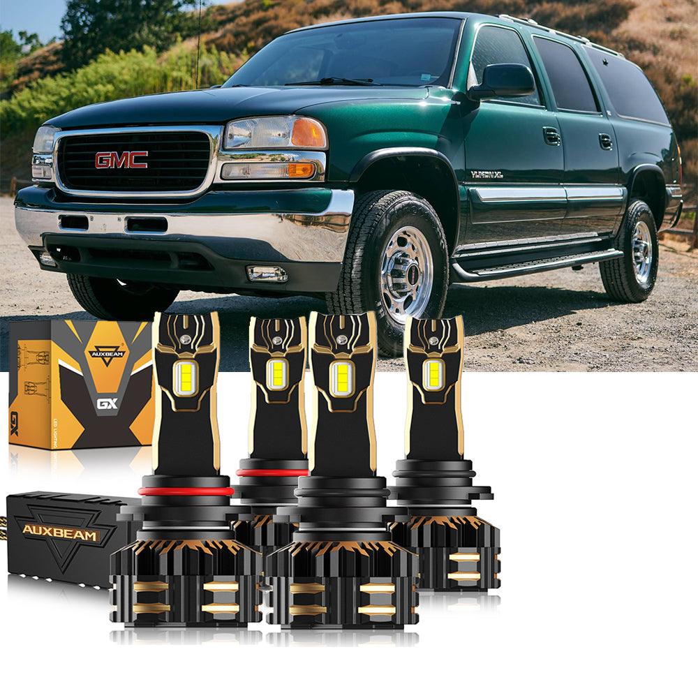For 2000-2001 GMC Yukon XL 1500 9005 9006 LED Headlight Bulbs Bundle