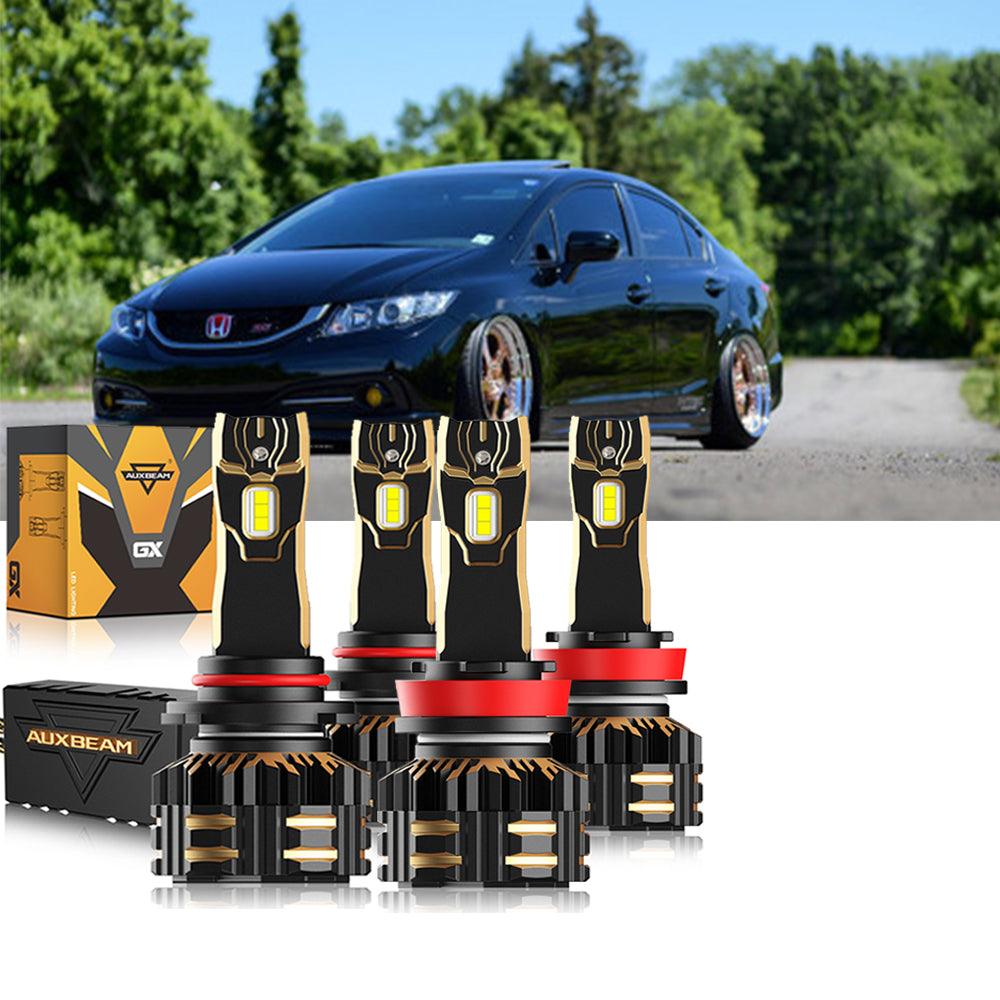 For 2014-2015 Honda Civic 9005 H11 9006 LED Headlight Bulbs Bundle