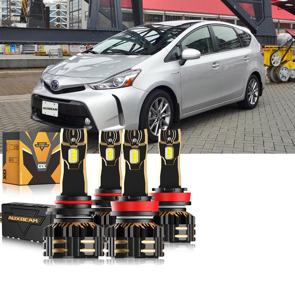 For 2012-2018 Toyota Prius V 9005 H11 LED Headlight Bulbs Bundle 