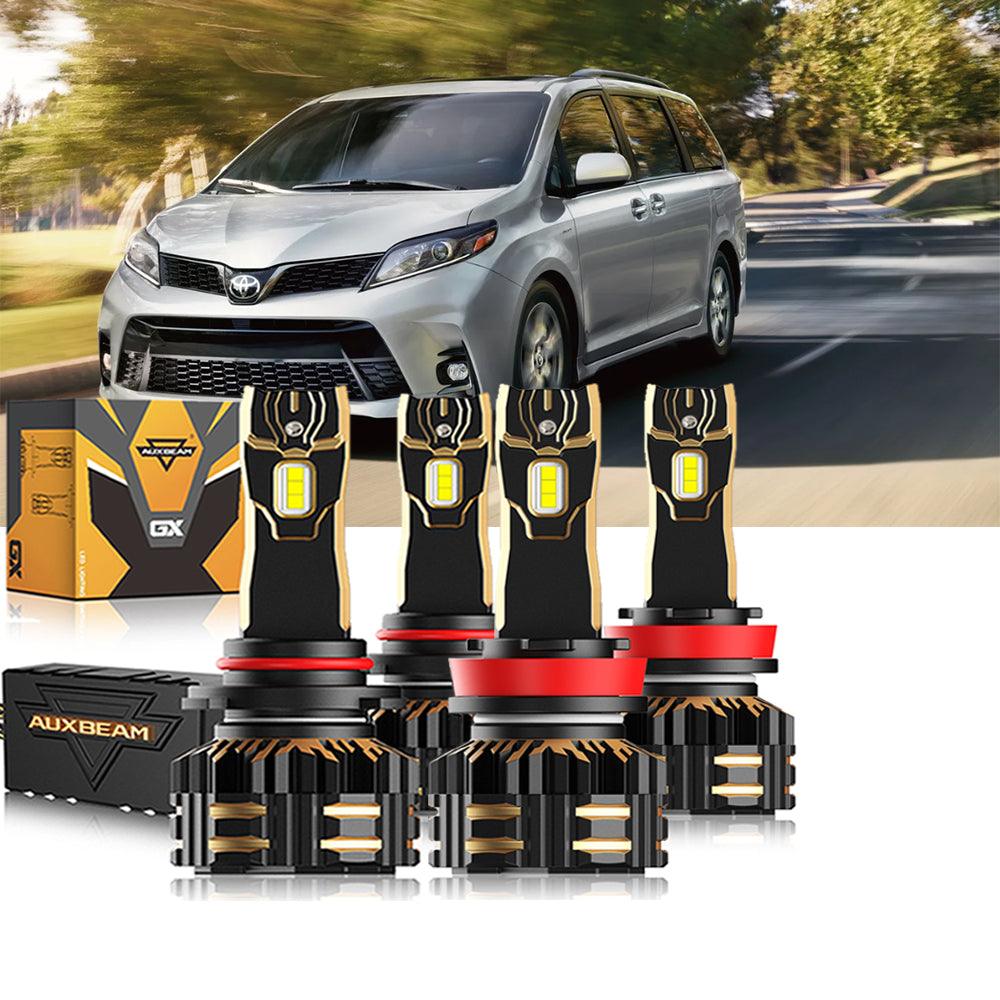 For 2020 Toyota Sienna 9005 D4S LED Headlight Bulbs Bundle 