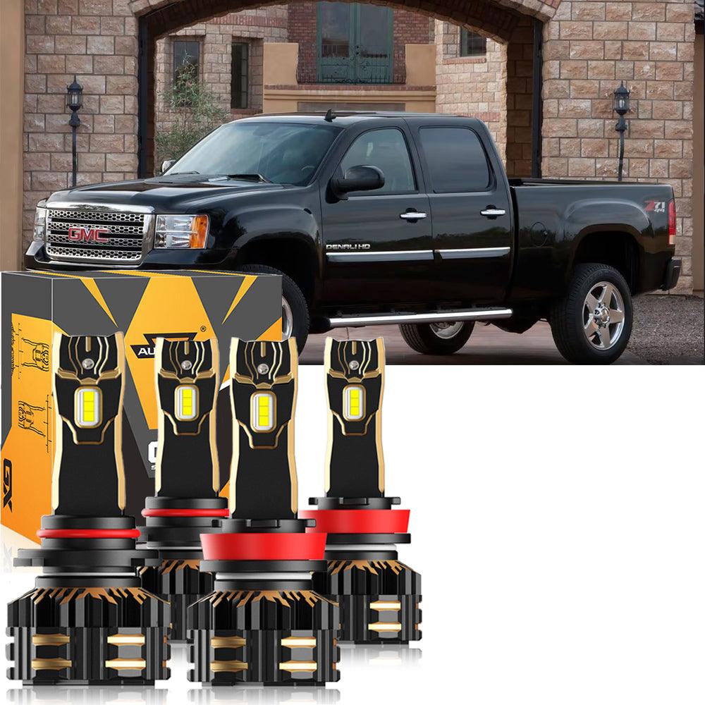 For 2007-2014 GMC Sierra 3500 HD 9005 H11 LED Headlight Bulbs Bundle