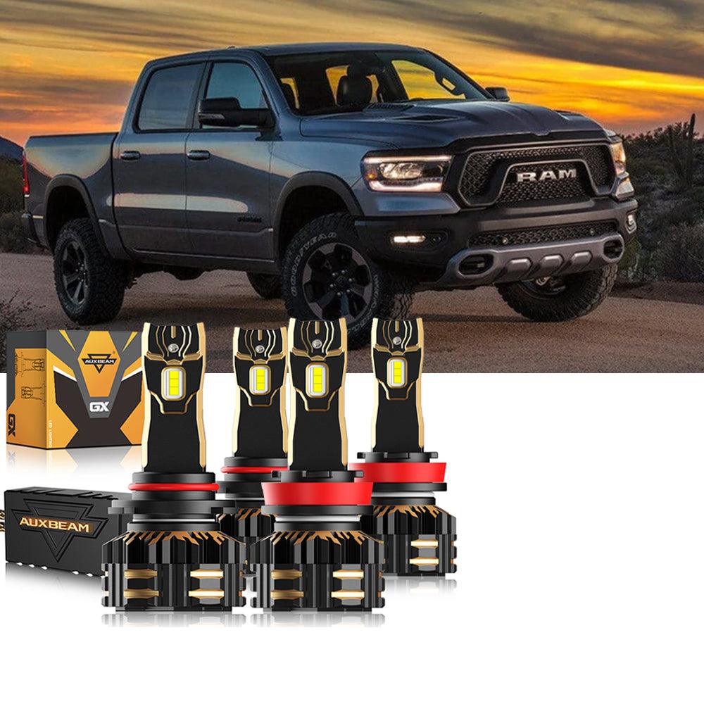 For 2018-2019 Ram 1500 (without projector-type headlights) 9005 H11 LED Headlight Bulbs Bundle