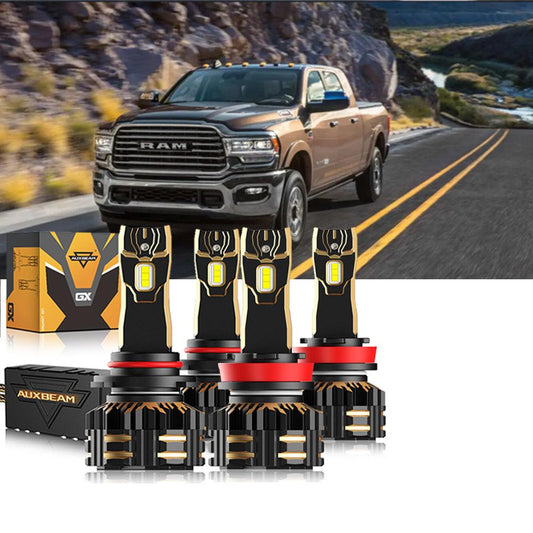 For 2020 Ram 2500 9005 H11 LED Headlights Bulbs Bundle