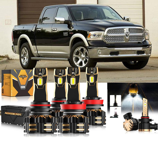 For 2014 Ram 1500 (without projector-type headlights) 9005 H11 LED Headlight Bulbs Bundle 