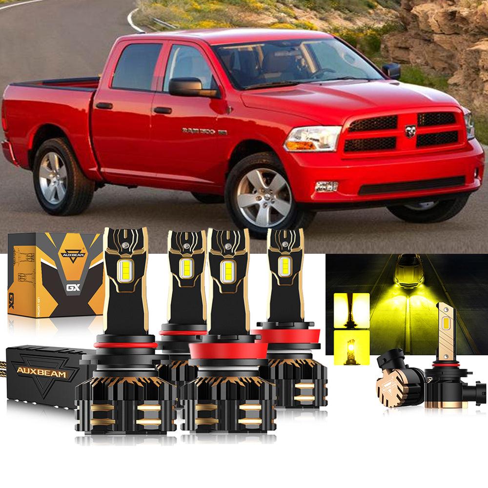 For 2011-2012 Ram 1500 (with 4 headlamps) 9005 H13 LED Headlight Bulbs Bundle 