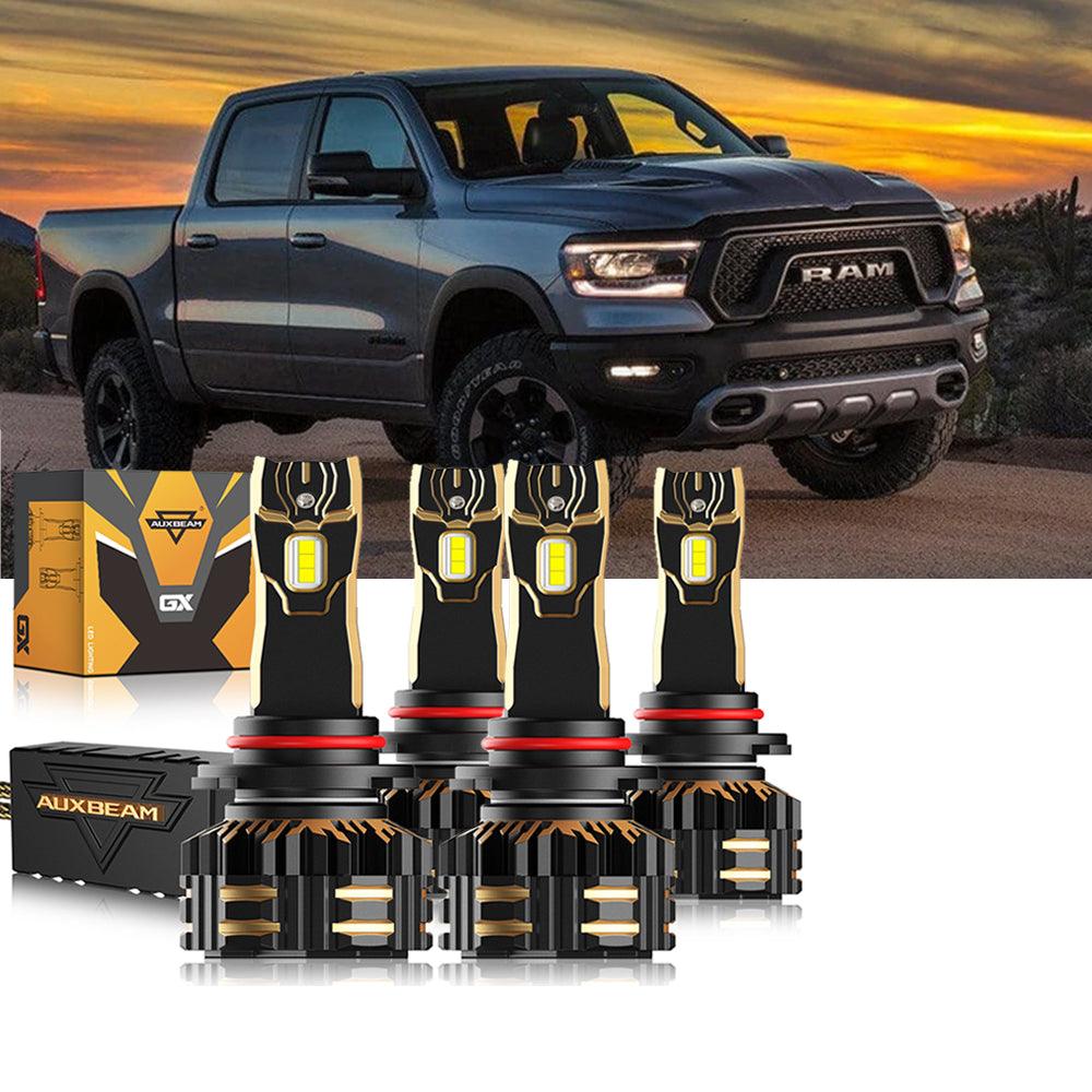 For 2018-2019 Ram 1500 (with projector-type headlights) 9005 9005 LED Headlight Bulbs Bundle 