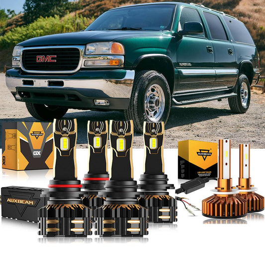 For 2000-2006 GMC Yukon XL 2500 9005 9006 LED Headlight Bulbs Bundle